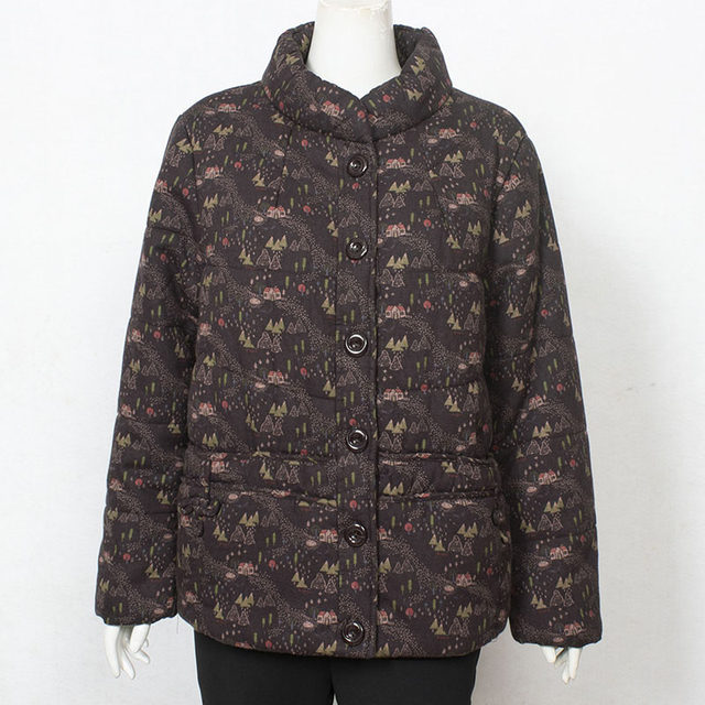 Grandma's cotton coat, 60, 70, 80, plus size, mother, wife, autumn and winter pure cotton clothing, middle-aged and elderly women's cotton-padded jacket