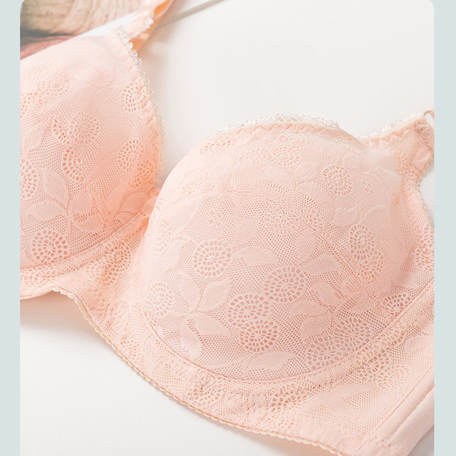 High school student underwear female pure cotton defense soft steel ring setting bras large size, big size, chest adult bra
