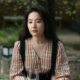 The story of Rose Huang Yimei Liu Yifei same denim skirt for women in summer mid-length high-waisted A-line strap skirt