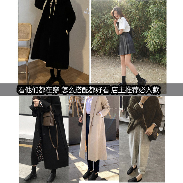 Genuine leather loafers 2025 spring and autumn new small leather shoes popular black bean flat shoes Mary Jane women's shoes