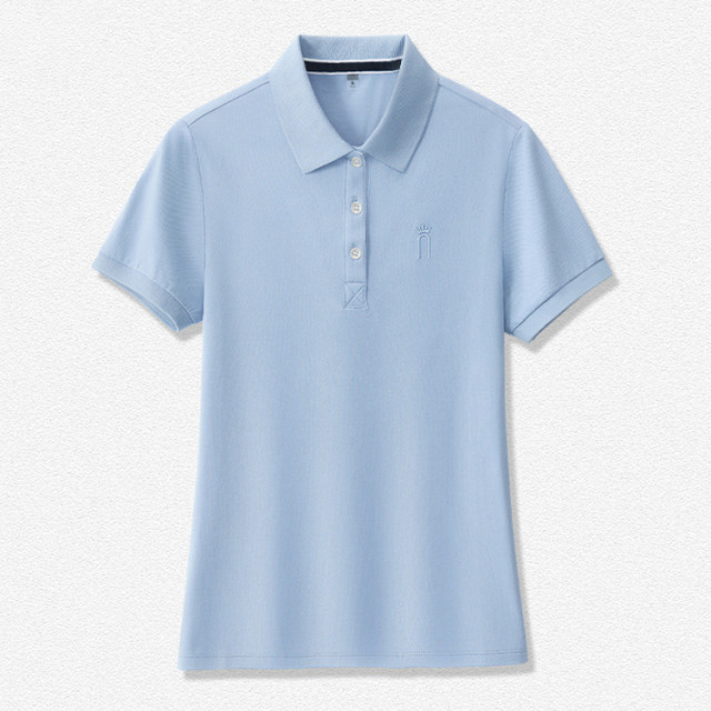 Summer POLO shirt women's T -shirt short -sleeved female new pearl cotton slimming lean workers professional shirt group top