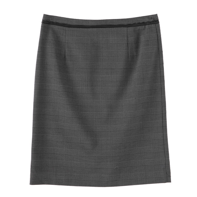 Straight skirt plaid suit skirt women's large size career one-step slit short skirt summer workplace fat mm

