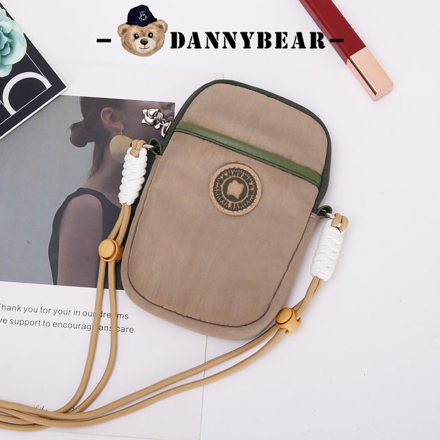 Danny Bear Crossbody Small Bag Mobile Phone Bag Men's and Women's Bag 2025 New Product Casual Simple Daily Outdoor Nylon Coin Wallet