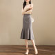 [Continuing money] XWI Xin Weizhong Qiagou Fish -Tail Halway Skirt Female Autumn and Winter High waist Lightly wear A -line skirt