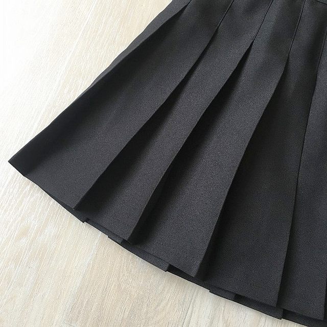 Women's Day Single Button Pleated A-line Sling Skirt High Waist Short Girls College Style Summer Half-Boy Skirt Cute