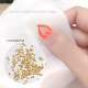 Solid semicircular colorless nail art jewelry electroplating color-retaining real gold rivet metal nest nail phototherapy nail patch