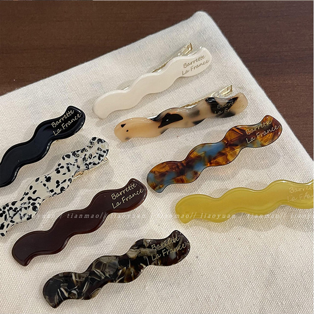 2 retro simple geometric acetic hair clips for women side broken hair bangs clips 2025 new small hairpin forehead
