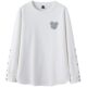 Fashionable pure cotton large size loose cartoon pattern long-sleeved sweatshirt T-shirt for women in spring, autumn and winter round neck bottoming shirt outside