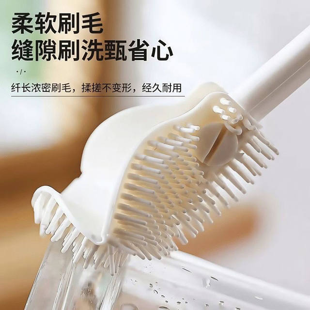Food-grade bottle brush, special cup washing brush for newborn babies, portable no-dead-angle maternal and infant-grade household cleaning artifact