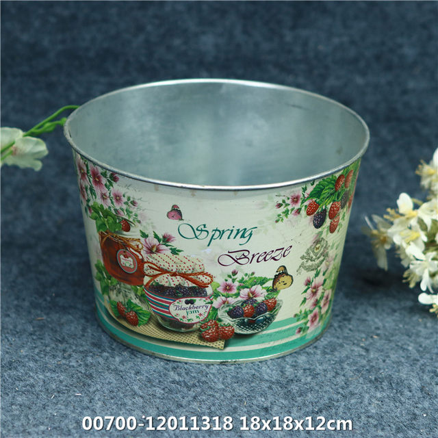 Large collection of unique products - American home gardening plant decoration iron flower pot pastoral style antique succulent pot flower pot