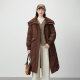Ailei winter fashion down jacket imitation lamb fur collar long thickened over-knee duck down jacket