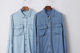 Tennis front two pockets with covers long sleeve mid-length shirt skirt can be made of five-quarter sleeve denim shirt dress dress