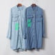 Tennis front two pockets with covers long sleeve mid-length shirt skirt can be made of five-quarter sleeve denim shirt dress dress