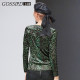 Women's base shirt 2024 Spring and Autumn European and American small shirt leopard print velvet long sleeve slim one-length neck slim T-shirt top