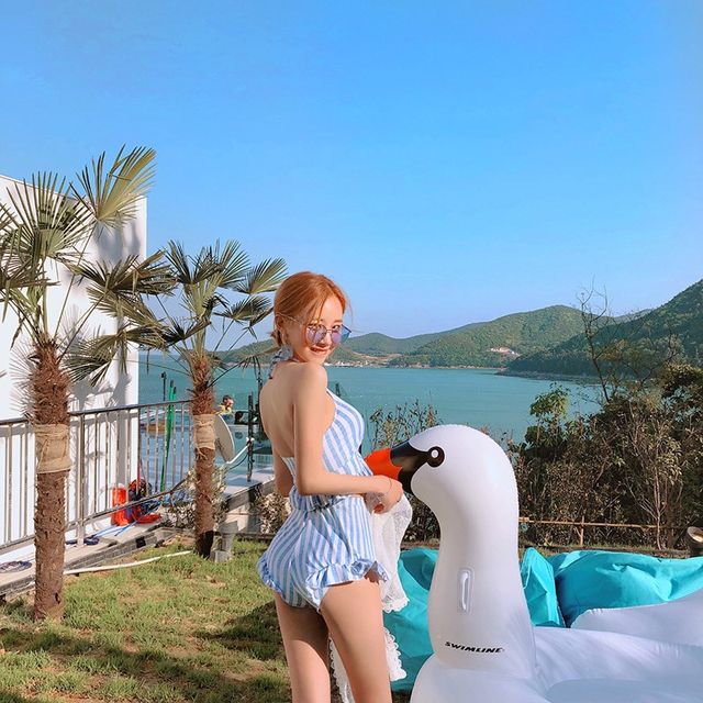 Swimsuit for women Japanese style split ins girl skirt bikini three piece set slim fit belly covering hot spring resort swimwear