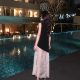 Muzi Li's Li 2025 French square collar sleeveless dress for women in summer black sexy contrasting color slinging suspender skirt