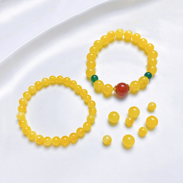 Second -generation synthetic beeswax beads, round beads, played beads handmade DIY string crystal bracelet necklace jewelry materials
