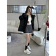 2025 summer new suit skirt slim short skirt women's spliced ​​design miniskirt sweet A-line skirt skirt