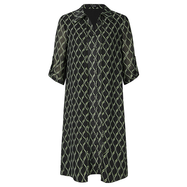 NAERSI/Narsi elegant V-neck and quarter-sleeved dress for women 2025 summer new commuter print skirt