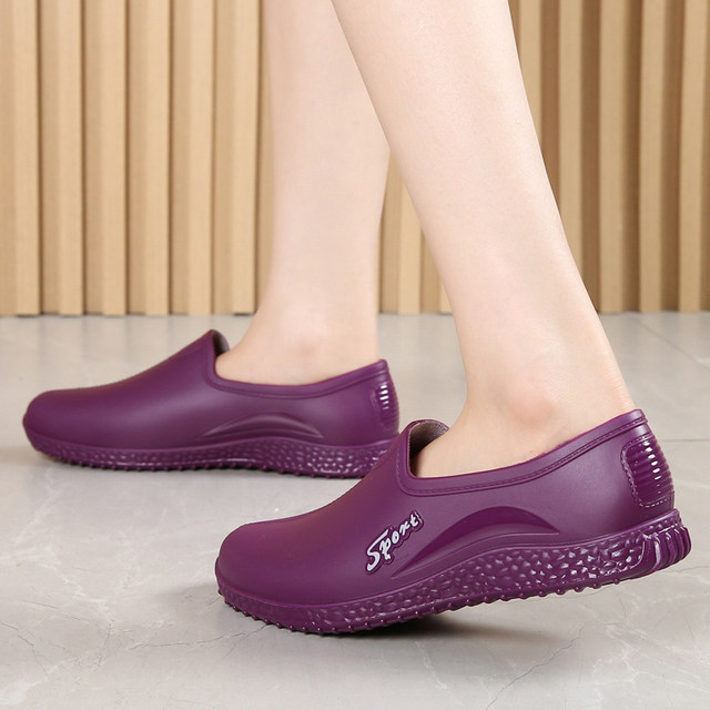 New rain boots for women's non-slip low-top water shoes fashionable rain boots for women's waterproof car washing work shoes for kitchen rubber shoes for women
