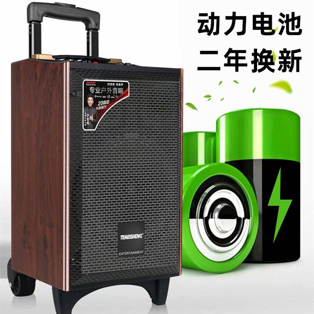 Temeson A8-24 Outdoor high-power square dance lever mobile sound zone wireless microphone K song Bluetooth speaker

