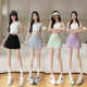 Sport pants skirt women's anti-exposure skirt 2025 new spring and summer high-waisted large-size shark pants pleated cover skirt
