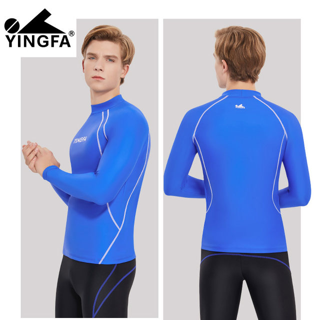 Yingfa casual surfing suit swimsuit beach suit swimming diving long sleeve sunshade men's ladies surfing top