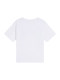 BunnyGround blue large bow short-sleeved round neck T-shirt
