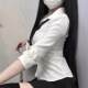 JK uniform pure and sexy hot girl large size waist-hugging white long-sleeved shirt for women high-end basic style inner shirt
