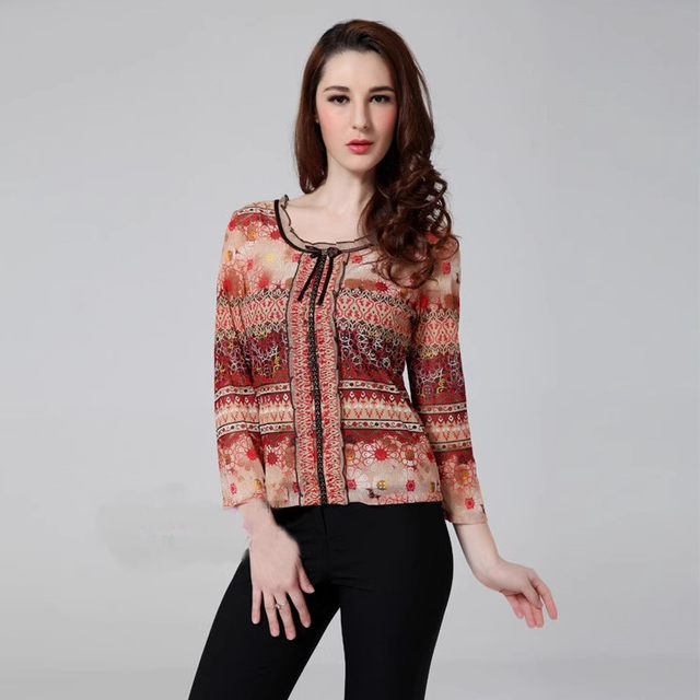 Langjia long-sleeved short-sleeved shirt trench coat knitted cardigan short jacket lace pullover print women's 2025 summer new style
