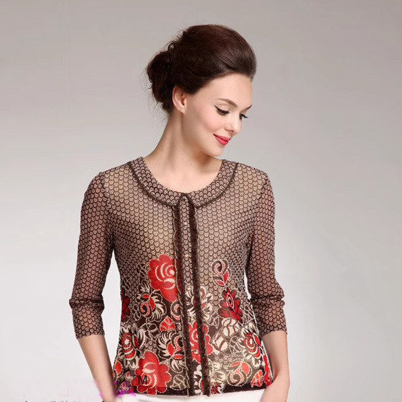 Langjia long-sleeved short-sleeved shirt trench coat knitted cardigan short jacket lace pullover print women's 2025 summer new style
