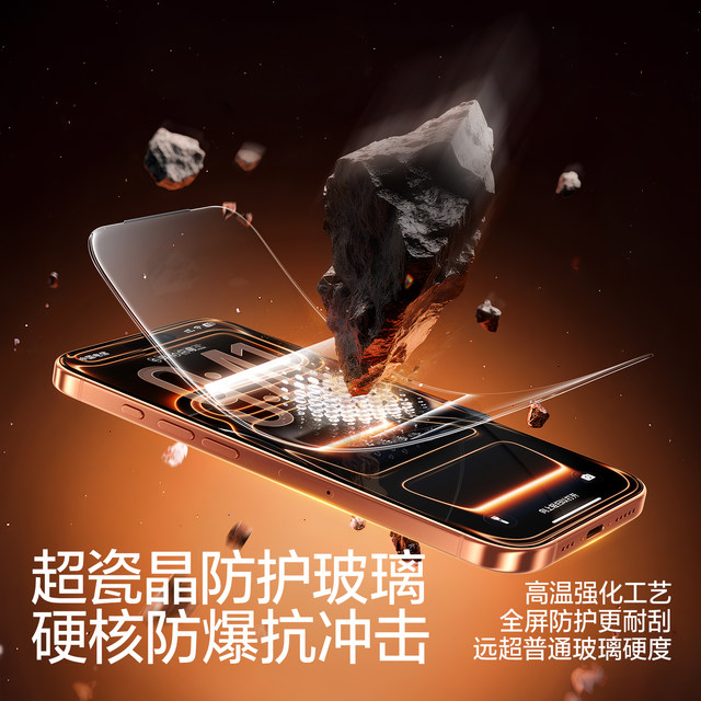 Shining Magic Flash Tag Treasure is suitable for iphone17/16promax Tempered Film Apple 16 Mobile Film 15Pro New 14 Film Artifact 13 HD 12 Full Screen 11 Protection