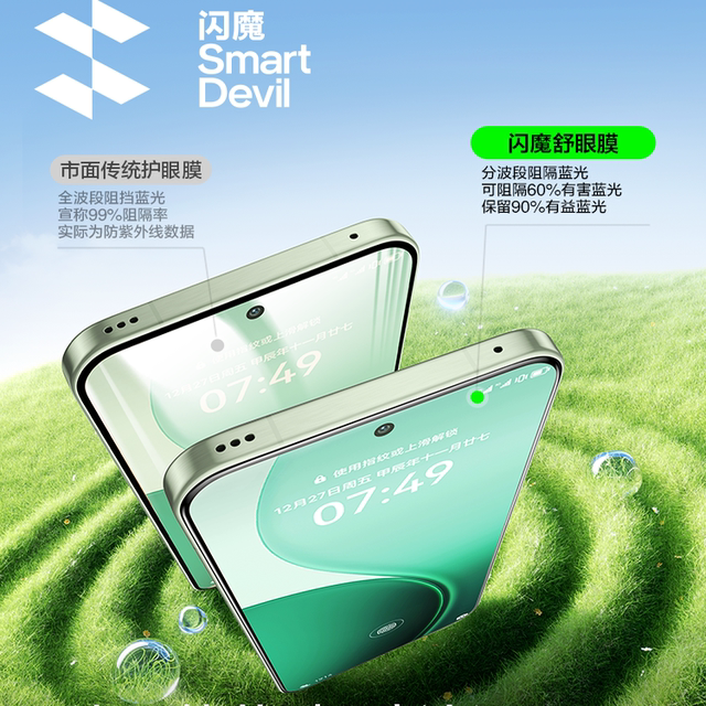 Flash magic adapted to OPPOReno14 tempered film reno14pro new mobile phone tempered film findx8s+ protective film anti-blue 13 screen eye protection film full coverage AR anti-reflective x8ultra