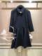 2019 new autumn red black lapel quarter sleeve trouser dress