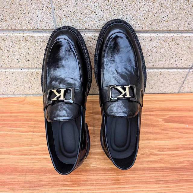 High-end casual loafers cowhide pointed toe breathable and comfortable ...
