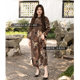 Beautiful Inn Nanyan Large Size Temperament Dress Fat mm Women's Spring Retro Improved Edition Cheongsam Dress