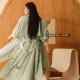 Beautiful Inn Fresh and High-end Green Trench Coat Women's Large Size Women's Clothing 2025 New Long Jacket Autumn