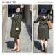 Large size women's high-end light luxury dress, fat mm belly-covering and slimming and age-reducing fashionable skirt
