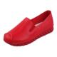 Doodle shoes for women soft sole red one-foot lazy shoes flat sole large size single shoes non-slip mother shoes leather shoes loafer shoes