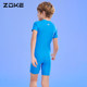 Zhuke children's swimsuit one-piece flat corner swimming training sun protection quick-drying hot spring medium and big children's new boys swimsuit