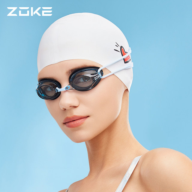 Zhouke swimming goggles HD waterproof and anti-fog women's swimming training zoke racing professional competition small frame flat light glasses