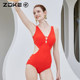 Zhouke Bikini Sexy Swimsuit Ladies Green Seaside Vacation Hot Spring Fashion Beautiful Swimsuit Comfortable Fabric Triangle