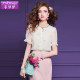 Fei Mengyi new Chinese shirt for women's flared sleeves summer young standing collar button embroidered design temperament shirt
