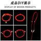 
Red rope braided rope necklace men and women braided handmade zodiac year DIY material knot rope braided thread pendant lanyard