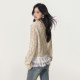 EPTISON retro girl style sweater 2025 spring new round neck loose sweet atmosphere warm top
