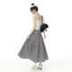 
EPTISON skirt for women 2025 summer new loose sweet bow girl style a line retro plaid skirt