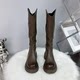 Genuine leather long boots 2025 high tube knight boots women's height increase 6cm thick sole waterproof platform women's motorcycle boots thin boots