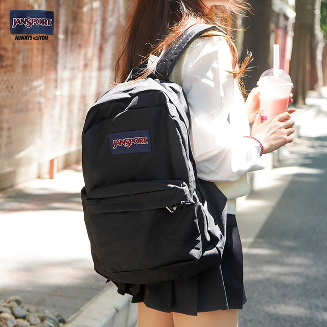 JanSport flagship store 24 years new style Twilight Mountain Purple Summer Olive Green Female School Bag Backpack 4QUE
