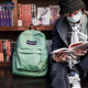 JanSport flagship store 24 years new style Twilight Mountain Purple Summer Olive Green Female School Bag Backpack 4QUE
