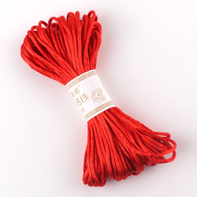 No. 5 Chinese knotted red rope jewelry DIY wire thick rope 2.5mm seven-color hand-knitted